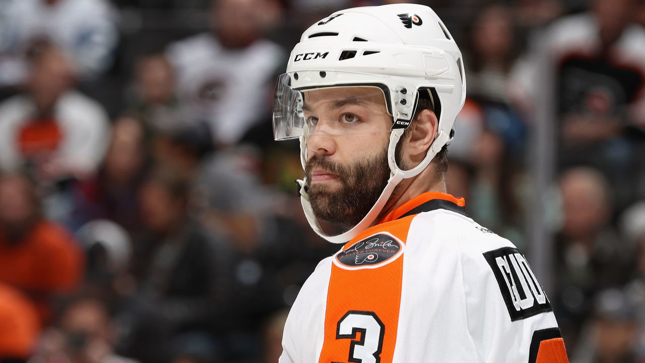 DENVER, CO - DECEMBER 14: Radko Gudas #3 of the Philadelphia Flyers waits for play to resume against the Colorado Avalanche at the Pepsi Center on December 14, 2016 in Denver, Colorado.