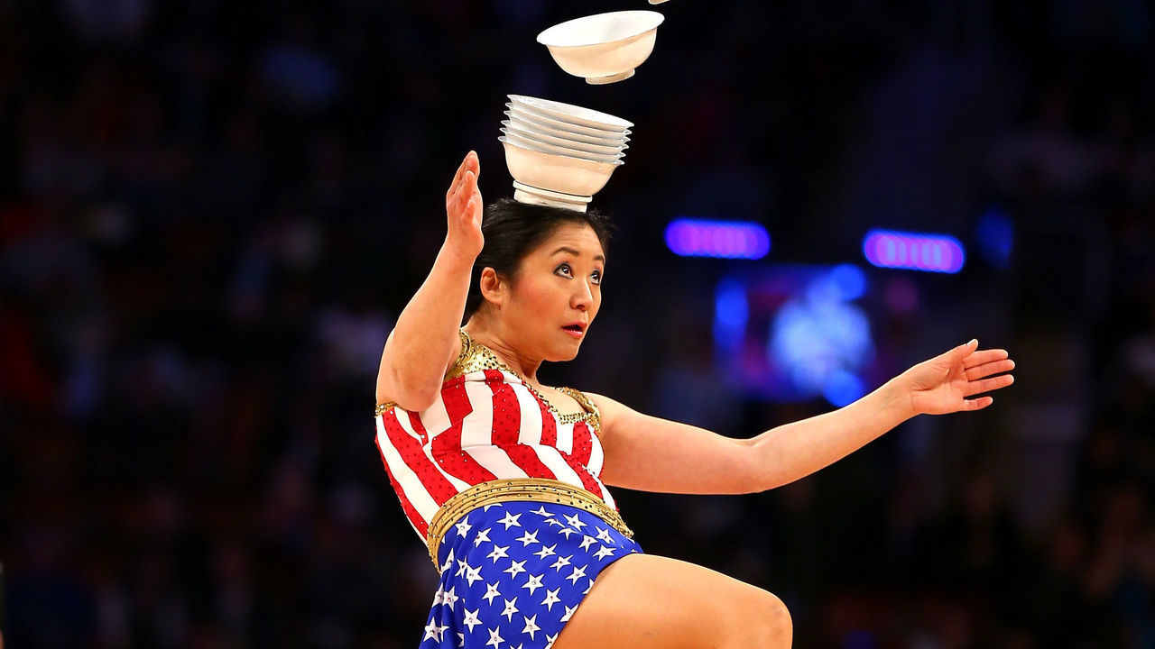 TORONTO, ON - FEBRUARY 14: Red Panda performs in the first half during the NBA All-Star Game 2016 at the Air Canada Centre on February 14, 2016 in Toronto, Ontario. NOTE TO USER: User expressly acknowledges and agrees that, by downloading and/or using this Photograph, user is consenting to the terms and conditions of the Getty Images License Agreement.