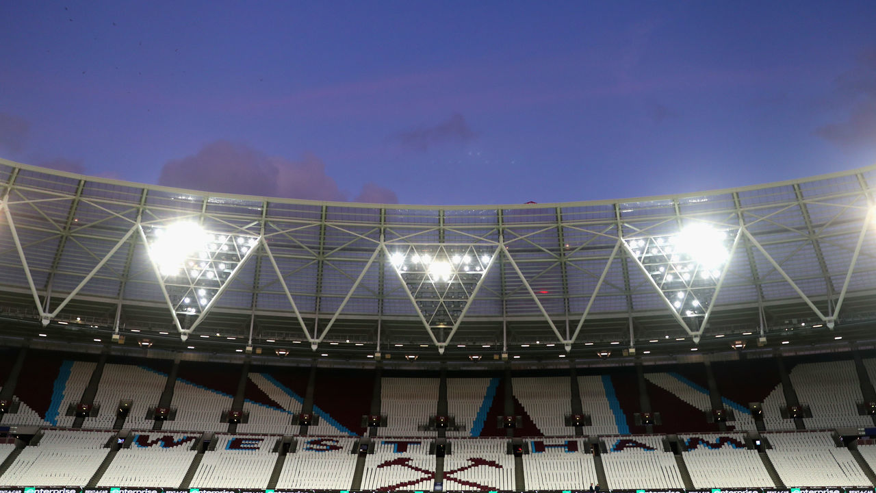 LONDON, ENGLAND - JANUARY 30: A view inside the stadium prior to the Premier League match between West Ham United and Crystal Palace at London Stadium on January 30, 2018 in London, England.