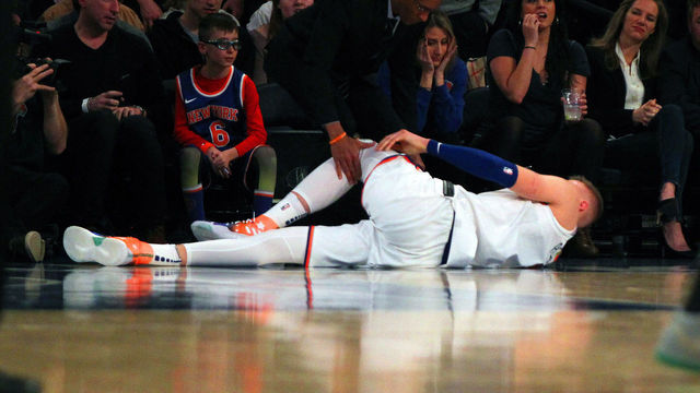 Porzingis diagnosed with torn ACL in left knee