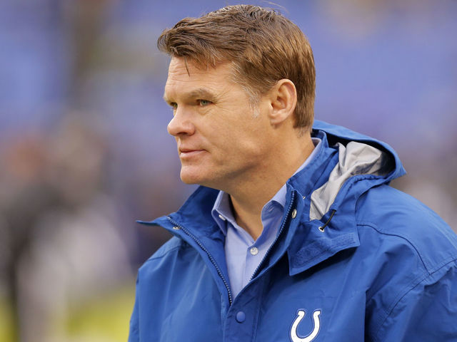 BALTIMORE, MD - DECEMBER 23: Indianapolis Colts General Manager Chris Ballard during the game between the Indianapolis Colts and Baltimore Ravens on December 23, 2017, at M&T Bank Stadium in Baltimore, MD.