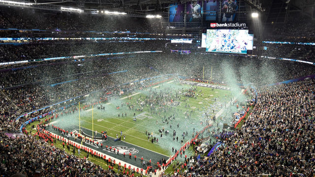 MINNEAPOLIS, MN - FEBRUARY 04: The Philadelphia Eagles celebrate after defeating the New England Patriots 41-33 in Super Bowl LII at U.S. Bank Stadium on February 4, 2018 in Minneapolis, Minnesota.