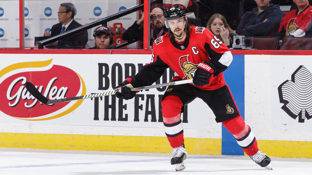 OTTAWA, ON - DECEMBER 4: Erik Karlsson #65 of the Ottawa Senators skates against the New York Rangers at Canadian Tire Centre on December 4, 2017 in Ottawa, Ontario, Canada.