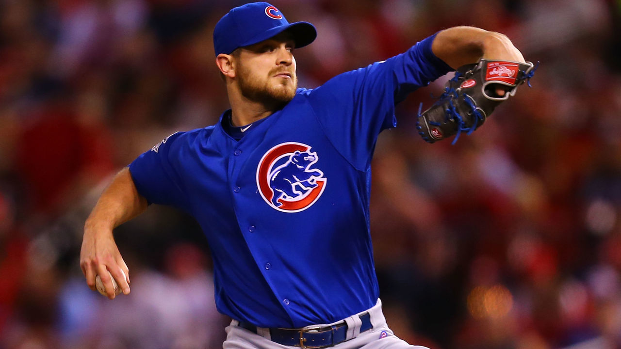 ST. LOUIS, MO - SEPTEMBER 28: Justin Grimm #52 of the Chicago Cubs pitches against the St. Louis Cardinals in the sixth inning at Busch Stadium on September 28, 2017 in St. Louis, Missouri.