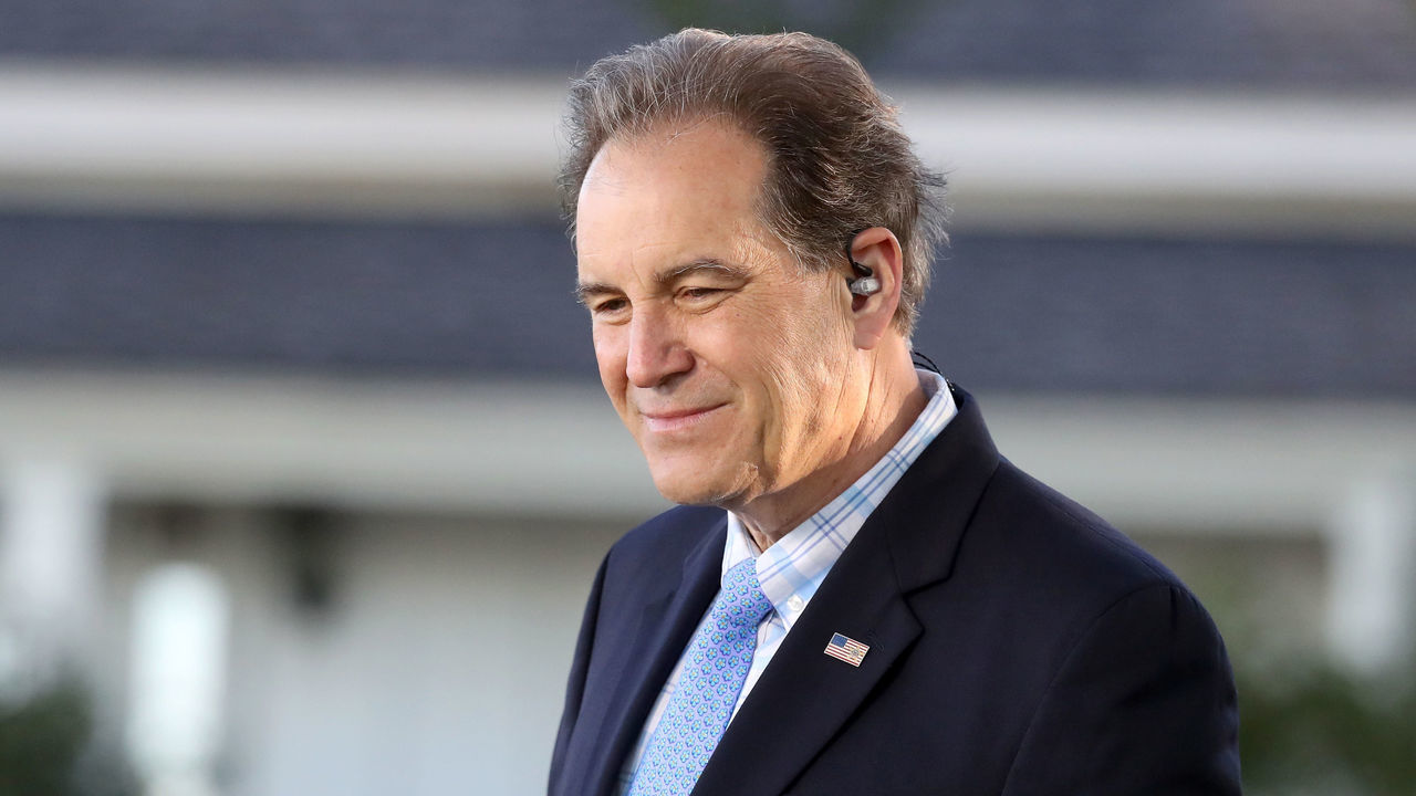 AUGUSTA, GA - APRIL 06: Jim Nantz, CBS Sportscaster, is seen on set during the first round of the 2017 Masters Tournament at Augusta National Golf Club on April 6, 2017 in Augusta, Georgia.