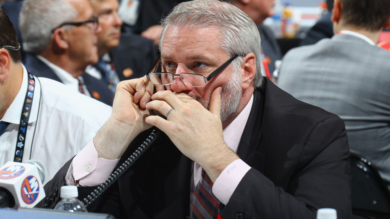 CHICAGO, IL - JUNE 24: Garth Snow of the New York Islanders attends the 2017 NHL Draft at the United Center on June 24, 2017 in Chicago, Illinois.