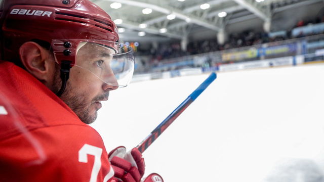 ANYANG, SOUTH KOREA - FEBRUARY 10, 2018: Olympic Athlete from Russia Ilya Kovalchuk in action in a tune-up game against South Korea ahead of the men's ice hockey tournament of the 2018 Winter Olympic Games at Anyang Ice Arena. The Olympic Athletes from Russia won the game 8-1. Sergei Bobylev/TASS