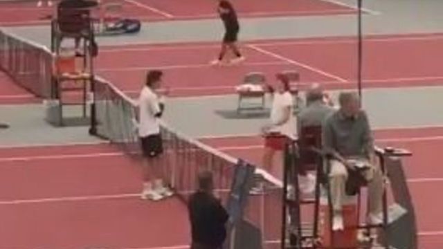 Texas A&M tennis player appears to spit in hand before post-match handshake