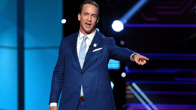 LOS ANGELES, CA - JULY 12: Host Peyton Manning speaks onstage at The 2017 ESPYS at Microsoft Theater on July 12, 2017 in Los Angeles, California.