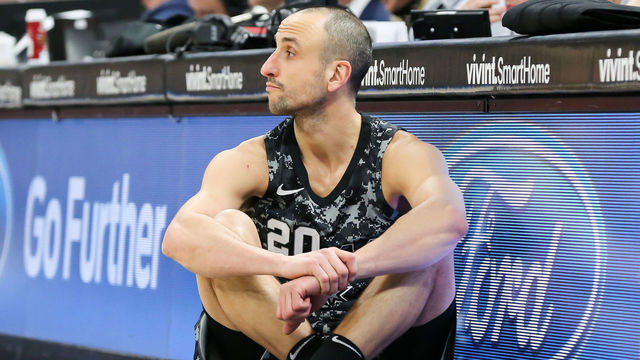 Ginobili leaves Spurs' loss to Nuggets after foot injury