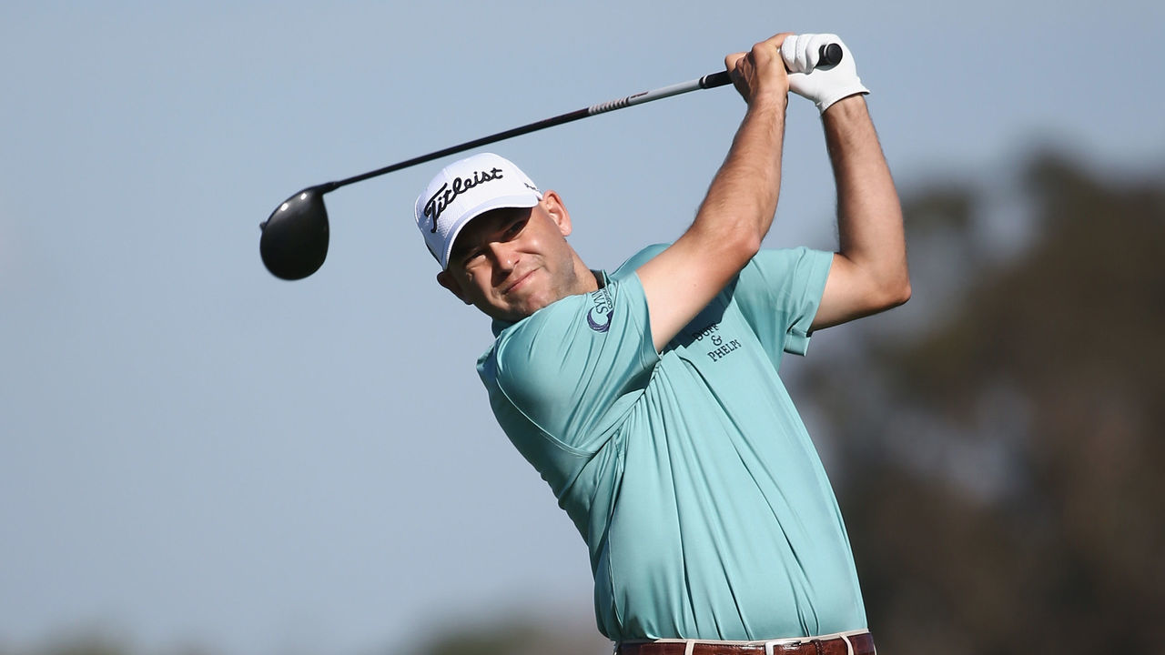 SAN DIEGO, CA - JANUARY 26: Bill Haas plays his shot from the fifth tee during the second round of the Farmers Insurance Open at Torrey Pines South on January 26, 2018 in San Diego, California.