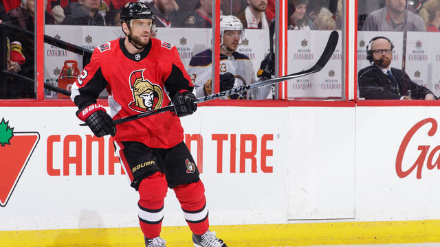 OTTAWA, ON - FEBRUARY 15: Marian Gaborik #12 skates in his first game as a member of the Ottawa Senators in a game against the Buffalo Sabres at Canadian Tire Centre on February 15, 2018 in Ottawa, Ontario, Canada.