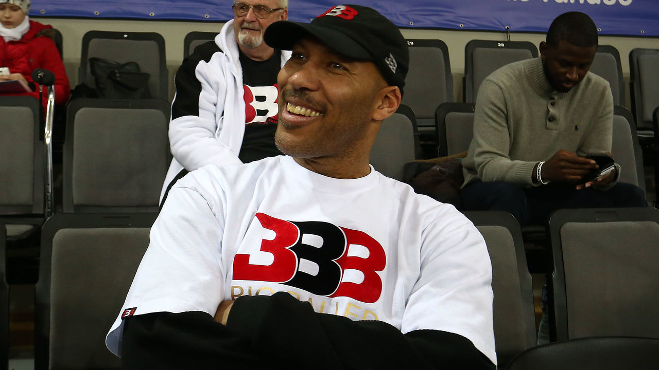 PRIENAI, LITHUANIA - JANUARY 05: LaVar Ball, father of LaMelo and LiAngelo Ball looks on during their first training session with Lithuania Basketball team Vytautas Prienai on January 5, 2018 in Prienai, Lithuania.