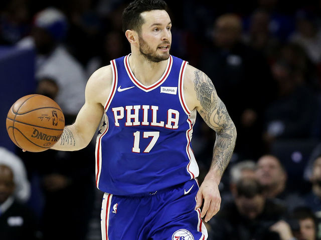 PHILADELPHIA, PA - JANUARY 3: JJ Redick #17 of the Philadelphia 76ers dribbles the ball against the San Antonio Spurs in the second half at Wells Fargo Center on January 3, 2018 in Philadelphia, Pennsylvania.
