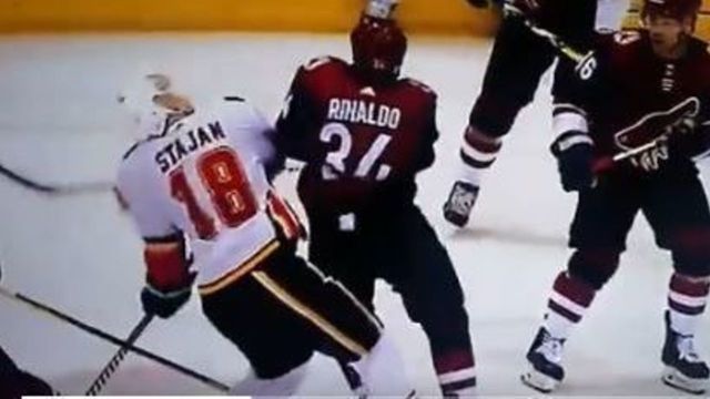 Rinaldo catches Stajan with high hit