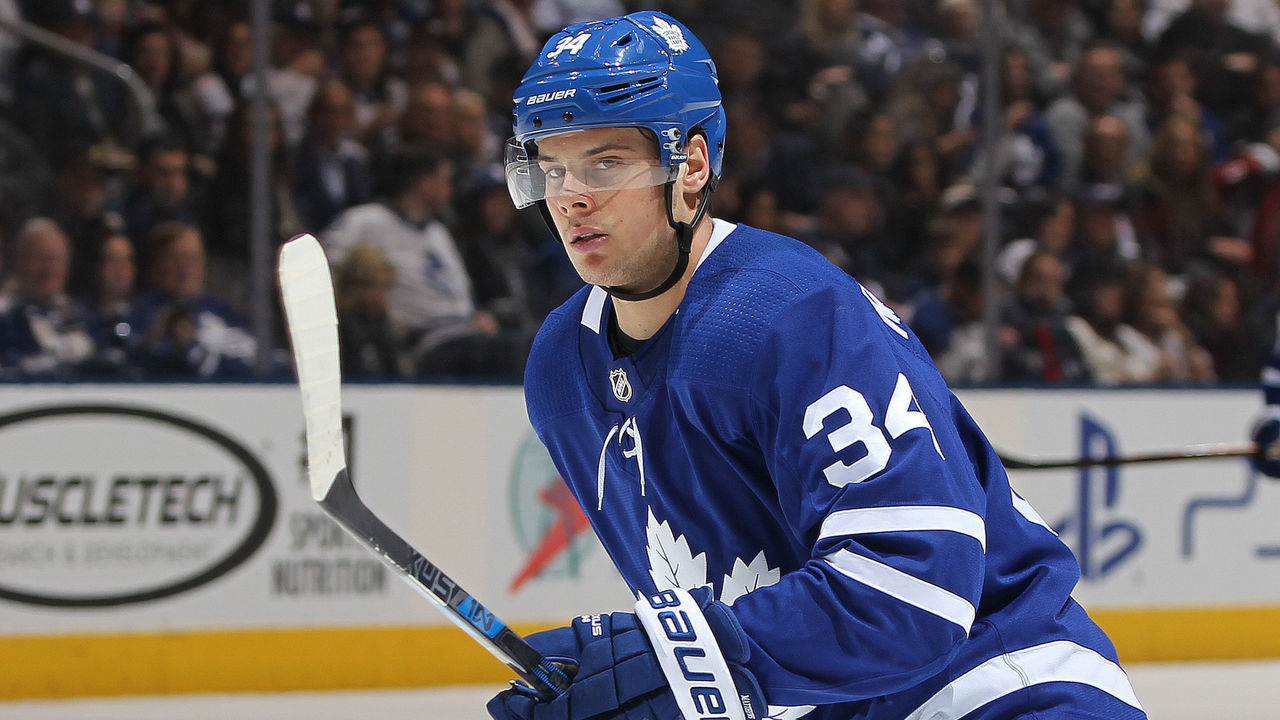 TORONTO, ON - FEBRUARY 10: Auston Matthews #34 of the Toronto Maple Leafs skates against the Ottawa Senators during an NHL game at the Air Canada Centre on February 10, 2018 in Toronto, Ontario, Canada. The Maple Leafs defeated the Senators 6-3.