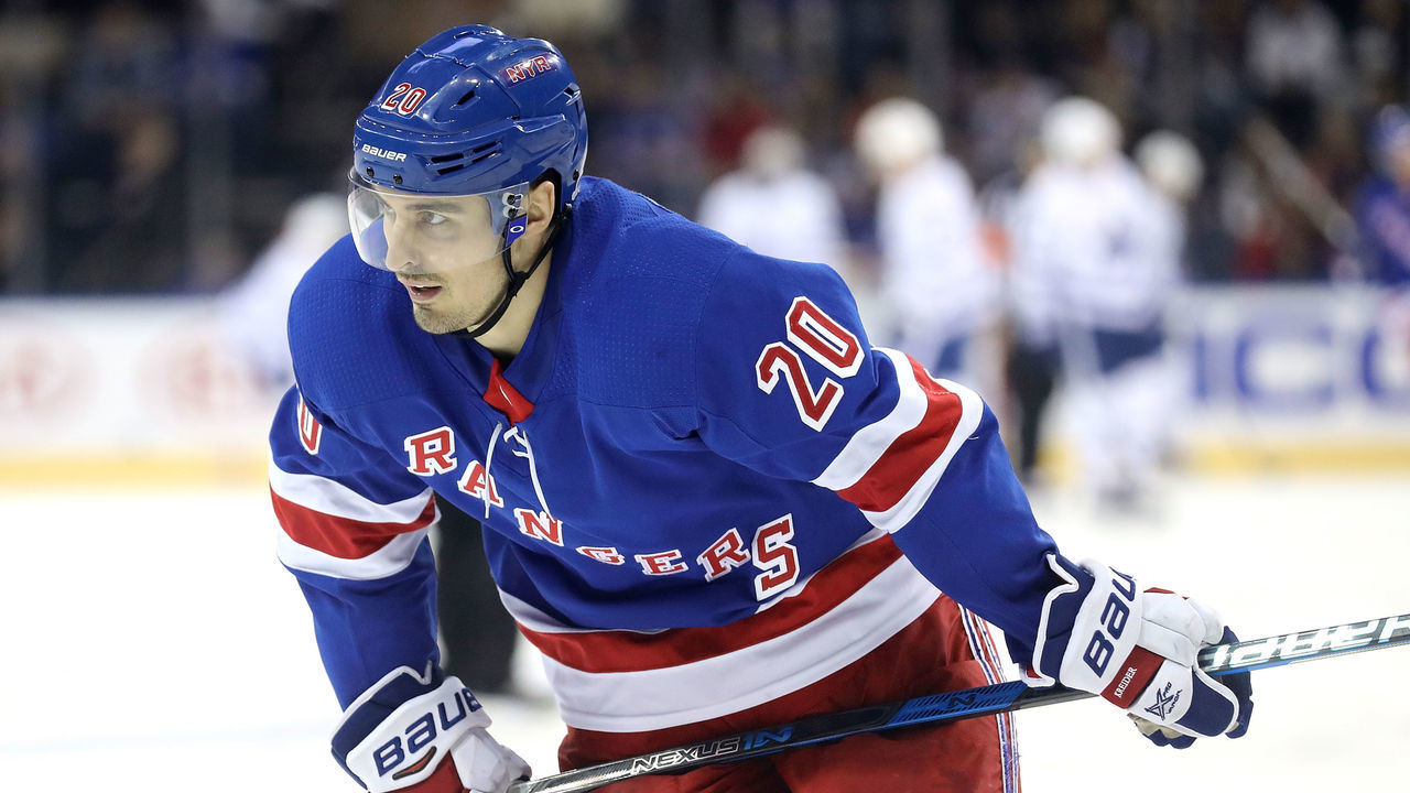 NEW YORK, NY - DECEMBER 23: Chris Kreider #20 of the New York Rangers reacts in the second period against the Toronto Maple Leafs during their game at Madison Square Garden on December 23, 2017 in New York City.