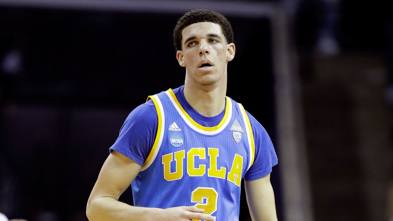 MEMPHIS, TN - MARCH 24: Lonzo Ball #2 of the UCLA Bruins brings the ball up court in the first half against the Kentucky Wildcats during the 2017 NCAA Men's Basketball Tournament South Regional at FedExForum on March 24, 2017 in Memphis, Tennessee.