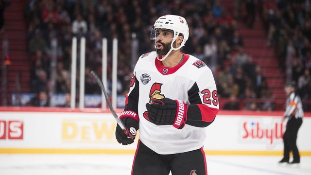 STOCKHOLM, SWEDEN - NOVEMBER 10: Johnny Oduya #29of Ottawa Senators during the 2017 SAP NHL Global Series match between Ottawa Senators and Colorado Avalanche at Ericsson Globe on November 10, 2017 in Stockholm, .