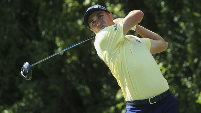 PALM BEACH GARDENS, FL - FEBRUARY 25: Justin Thomas plays his tee shot on the third hole during the final round of the Honda Classic at PGA National Resort and Spa on February 25, 2018 in Palm Beach Gardens, Florida.