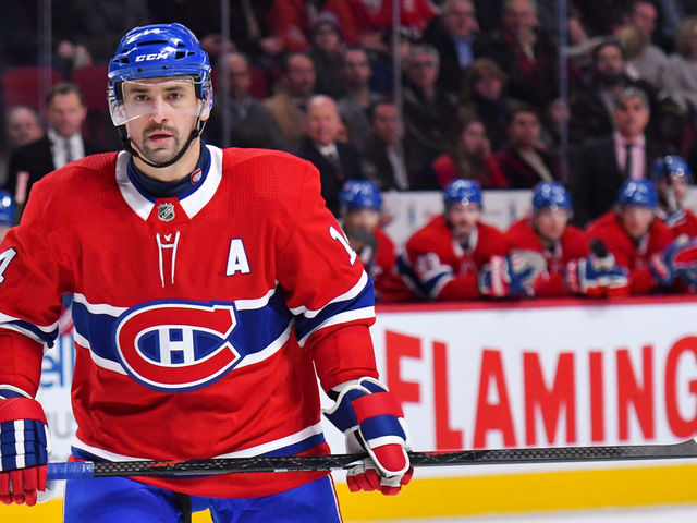 MONTREAL, QC - JANUARY 25: Look on Montreal Canadiens Center Tomas Plekanec (14) during the Carolina Hurricanes versus the Montreal Canadiens game on January 25, 2018, at Bell Centre in Montreal, QC