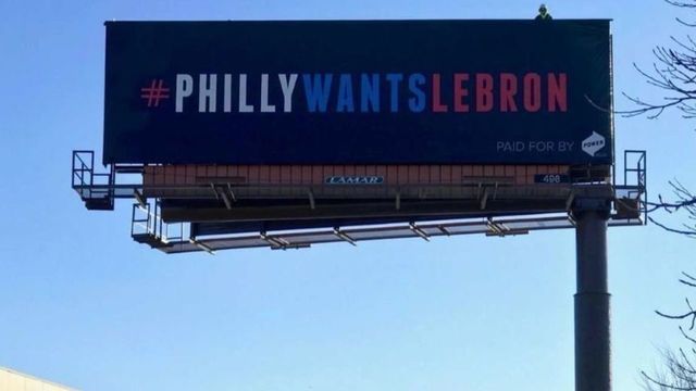 Philly company trolls Cleveland with billboards about signing LeBron