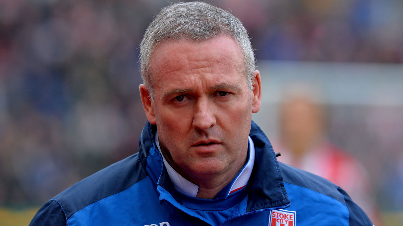 STOKE ON TRENT, ENGLAND - FEBRUARY 10: Paul Lambert, Manager of Stoke City looks on prior to the Premier League match between Stoke City and Brighton and Hove Albion at Bet365 Stadium on February 10, 2018 in Stoke on Trent, England.