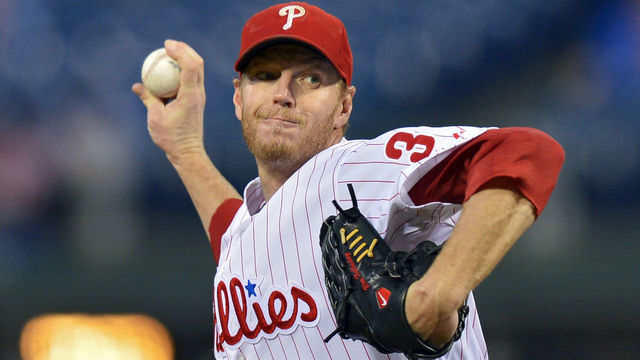 PHILADELPHIA, PA - SEPTEMBER 17: Starter Roy Halladay #34 of the Philadelphia Phillies delivers a pitch in the first inning against the Miami Marlins at Citizens Bank Park on September 17, 2013 in Philadelphia, Pennsylvania.