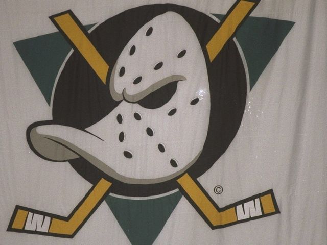 10 Oct 1993: An Anaheim Mighty Ducks banner at Arrowhead Pond in Anaheim, California. Mandatory Credit: J.D. Cuban /Allsport