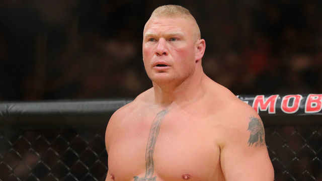 LAS VEGAS, NV - JULY 9: Brock Lesnar prepares to fight Mark Hunt during the UFC 200 event at T-Mobile Arena on July 9, 2016 in Las Vegas, Nevada.