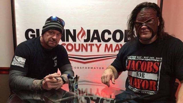 The Undertaker joins Kane on campaign trail