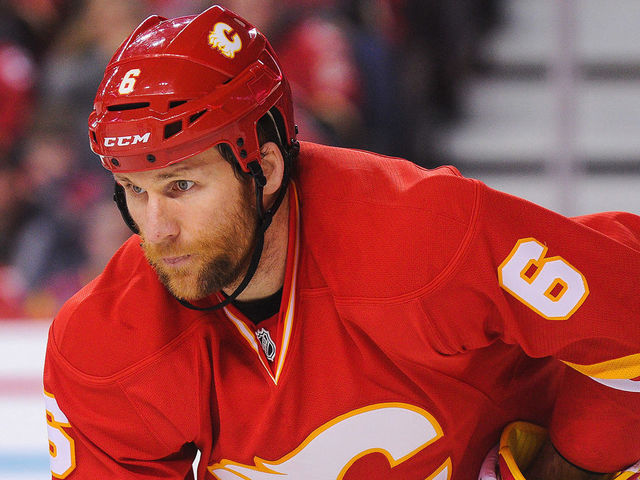 CALGARY, AB - DECEMBER 10: Dennis Wideman #6 of the Calgary Flames in action against the Winnipeg Jets during an NHL game at Scotiabank Saddledome on December 10, 2016 in Calgary, Alberta, Canada.