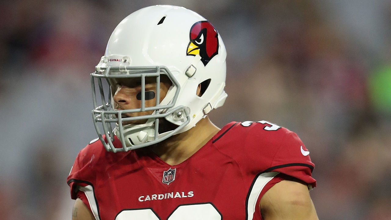GLENDALE, AZ - DECEMBER 24: Free safety Tyrann Mathieu #32 of the Arizona Cardinals during the NFL game against the New York Giants at the University of Phoenix Stadium on December 24, 2017 in Glendale, Arizona. The Cardinals defeated the Giants 23-0.
