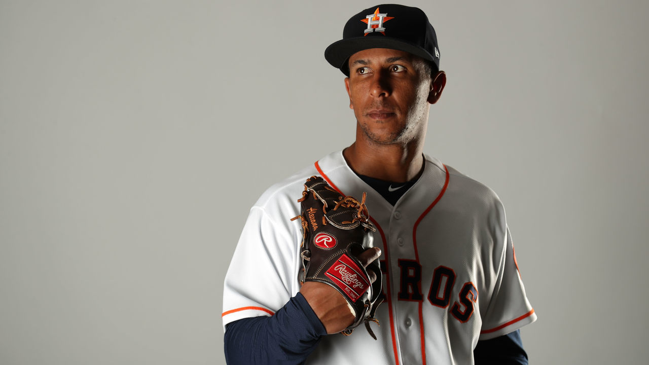 WEST PALM BEACH, FL - FEBRUARY 21: Anthony Gose #26 of the Houston Astros poses for a portrait at The Ballpark of the Palm Beaches on February 21, 2018 in West Palm Beach, Florida.