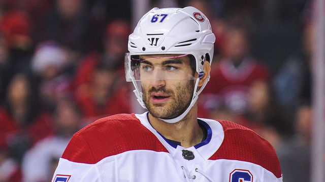 CALGARY, AB - DECEMBER 22: Max Pacioretty #67 of the Montreal Canadiens in action against the Calgary Flames during an NHL game at Scotiabank Saddledome on December 22, 2017 in Calgary, Alberta, Canada.