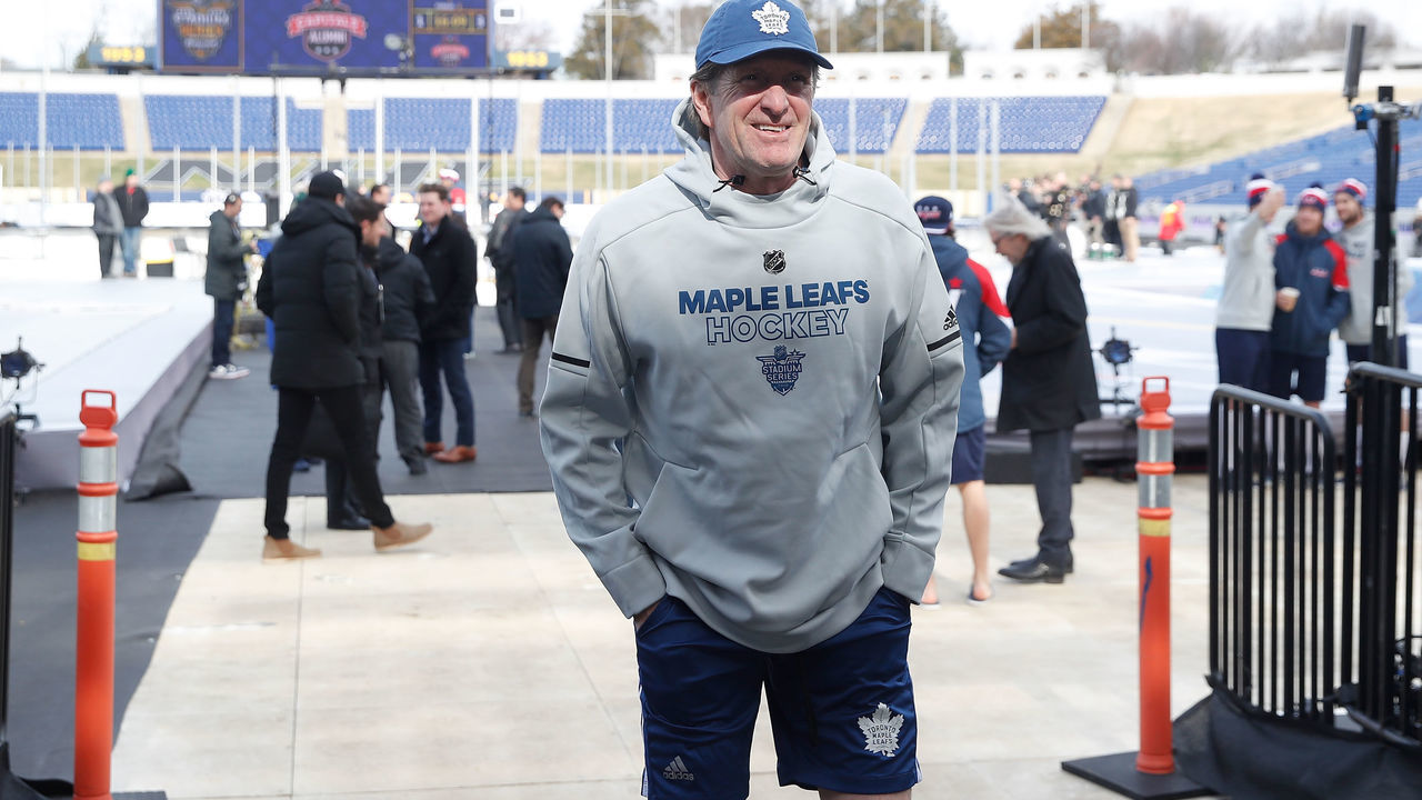 ANNAPOLIS, MD - MARCH 03: Head coach Mike Babcock of the Toronto Maple Leafs walks back to the locker room after checking the ice surface prior to the Coors Light NHL Stadium Series game between the Toronto Maple Leafs and the Washington Capitals at United States Naval Academy on March 3, 2018 in Annapolis, Maryland.