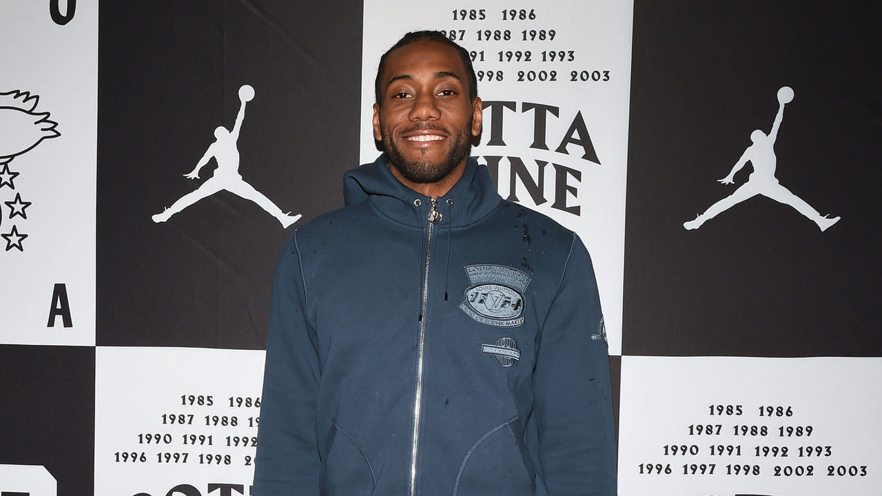 NEW ORLEANS, LA - FEBRUARY 17: Kawhi Leonard of San Antonio Spurs attends Jordan Brand: 2017 All-Star Party at Seven Three Distilling Co. on February 17, 2017 in New Orleans, Louisiana.