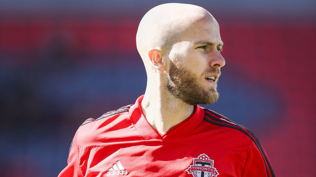 TORONTO, ON - MARCH 03: Toronto FC Midfielder Michael Bradley (4) before the MLS regular season Toronto FC home-opener played vs. the Columbus Crew SC on March 3, 2018 at BMO Field in Toronto, ON., Canada.
