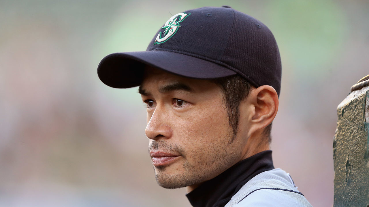 OAKLAND, CA - JULY 06: Ichiro Suzuki #51 of the Seattle Mariners stands in the dugout during their game against the Oakland Athletics at O.co Coliseum on July 6, 2012 in Oakland, California.