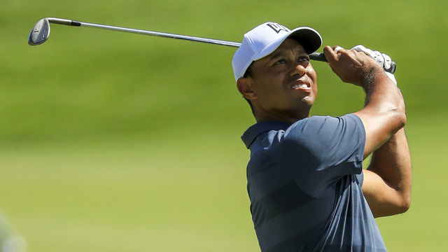 PALM BEACH GARDENS, FL - FEBRUARY 24: Tiger Woods plays a shot on the first fairway during the third round of the Honda Classic at PGA National Resort and Spa on February 24, 2018 in Palm Beach Gardens, Florida.