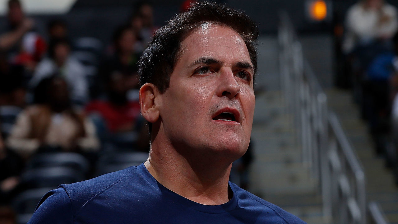 ATLANTA, GA - DECEMBER 23: Mark Cuban, owner of the Dallas Mavericks, reacts during the game against the Atlanta Hawks at Philips Arena on December 23, 2017 in Atlanta, Georgia.