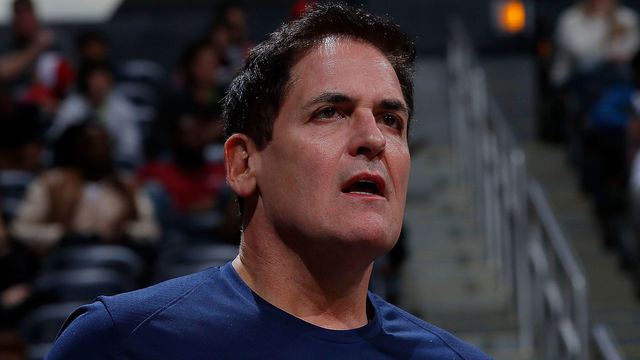 ATLANTA, GA - DECEMBER 23: Mark Cuban, owner of the Dallas Mavericks, reacts during the game against the Atlanta Hawks at Philips Arena on December 23, 2017 in Atlanta, Georgia.