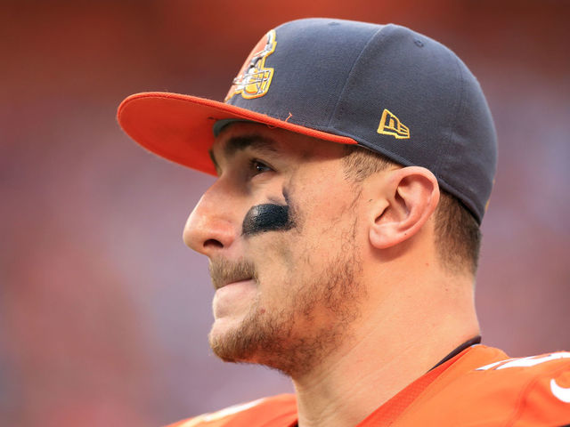 CLEVELAND, OH - DECEMBER 13: Quarterback Johnny Manziel #2 of the Cleveland Browns on the sidelines during the fourth quarter against the San Francisco 49ers at FirstEnergy Stadium on December 13, 2015 in Cleveland, Ohio.