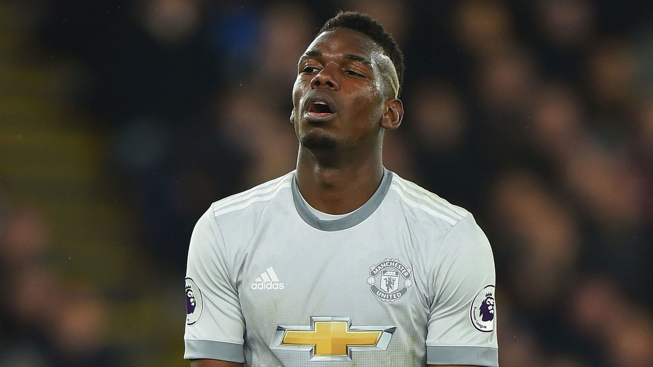LONDON, ENGLAND - MARCH 05: Paul Pogba of Manchester United during the Premier League match between Crystal Palace and Manchester United at Selhurst Park on March 5, 2018 in London, England.