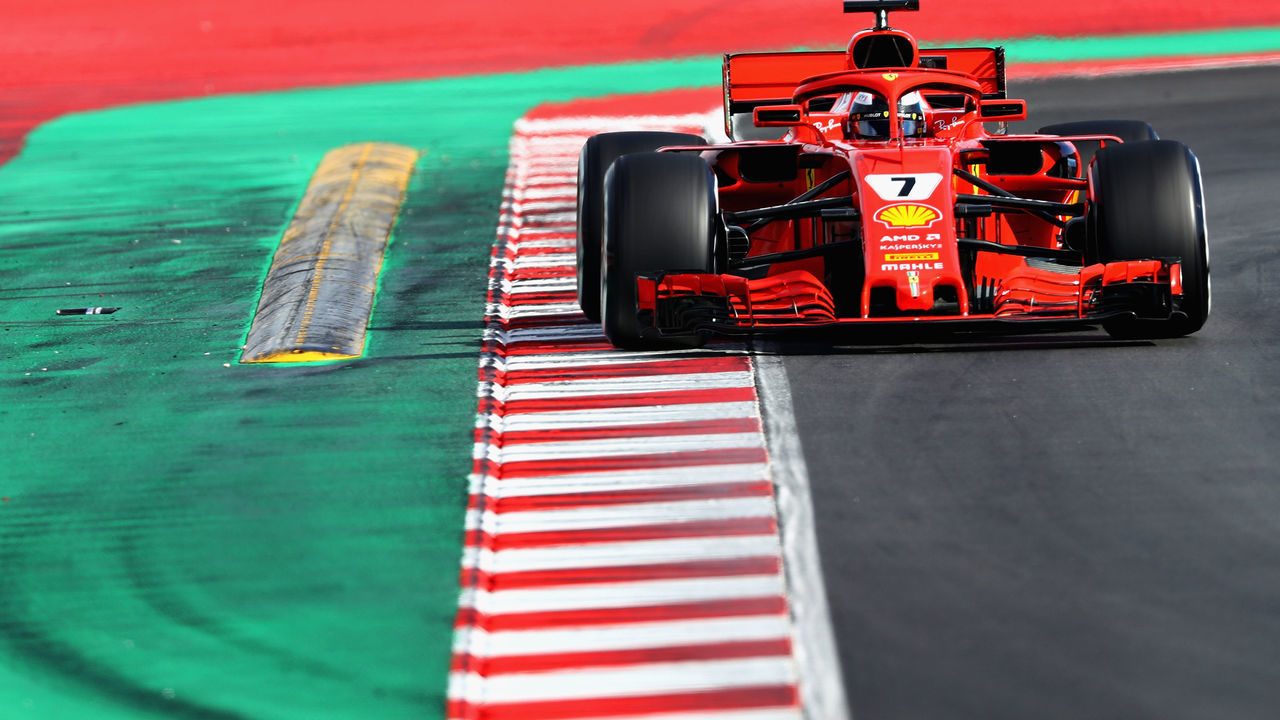 MONTMELO, SPAIN - MARCH 09: Kimi Raikkonen of Finland driving the (7) Scuderia Ferrari SF71H on track during day four of F1 Winter Testing at Circuit de Catalunya on March 9, 2018 in Montmelo, Spain.