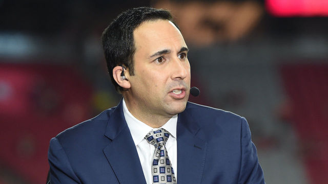 January 11, 2016: SEC Network announcer Joe Tessitore during the SEC Nation on SEC Network pregame show prior to the College Football Playoff National Championship game between the Alabama Crimson Tide and the Clemson Tigers at University of Phoenix Stadium in Glendale, AZ.