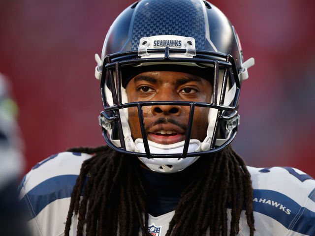 SANTA CLARA, CA - OCTOBER 22: Richard Sherman #25 of the Seattle Seahawks warms up prior to playing the San Francisco 49ers in their NFL game at Levi's Stadium on October 22, 2015 in Santa Clara, California.