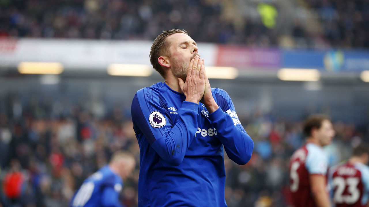 BURNLEY, ENGLAND - MARCH 03: Gylfi Sigurdsson of Everton during the Premier League match between Burnley and Everton at Turf Moor on March 3, 2018 in Burnley, England.