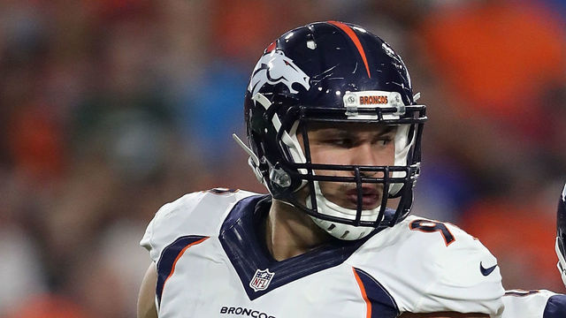 GLENDALE, AZ - SEPTEMBER 01: Defensive tackle Adam Gotsis #99 of the Denver Broncos in action during the preseaon NFL game against the Arizona Cardinals at the University of Phoenix Stadium on September 1, 2016 in Glendale, Arizona. The Cardinals defeated the Broncos 38-17.