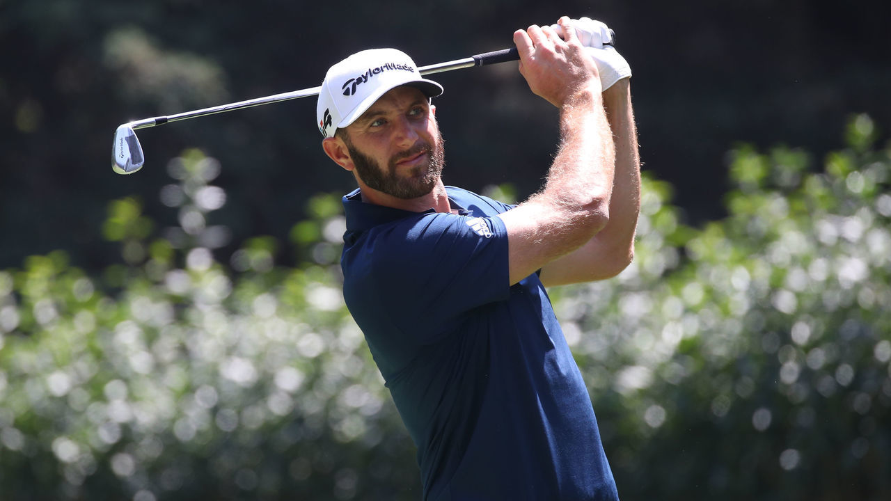 MEXICO CITY, MEXICO - MARCH 03: Dustin Johnson plays his shot from the third tee during the third round of World Golf Championships-Mexico Championship at Club de Golf Chapultepec on March 3, 2018 in Mexico City, Mexico.